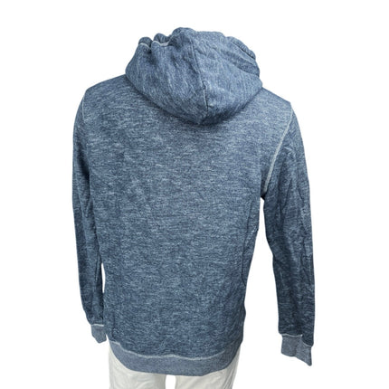 Flag & Anthem Men's Blue Knit Long Sleeve Zip Up Hooded Hoodie Sweatshirt Size L