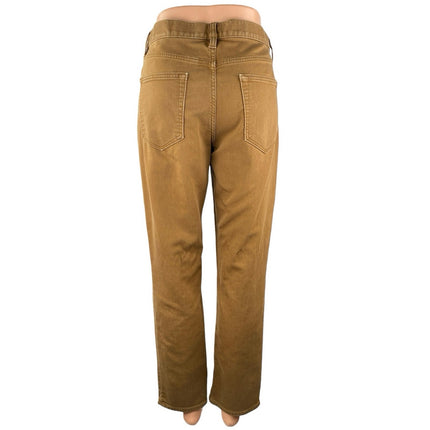 Banana Republic Brown High Waisted Straight Leg Chino Khaki Trousers Pants 32x30