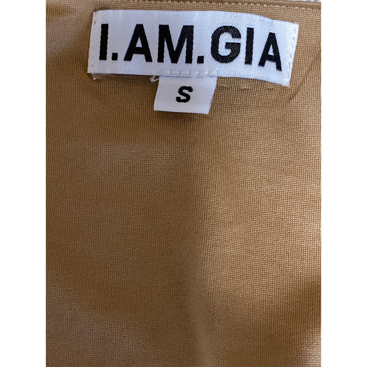 I.AM.GIA Yvette White Beige Floral Lace Layered Long Sleeve V Neck Blouse Top S