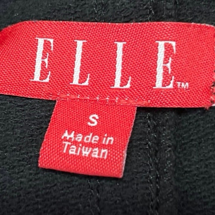Elle Women's Black Denim Zip Up Cropped Rider Moto Jean Coat Jacket Size S