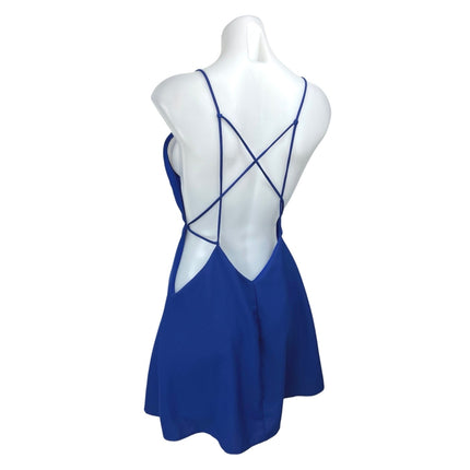 Tobi Blue Strappy Back Sleeveless Cami Camisole Tank A Line Mini Dress Size M