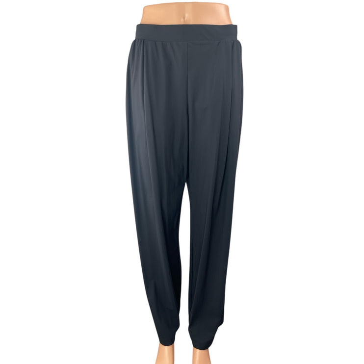 Uniqlo Black High Rise Dropped Crotch Lounge Jogger Track Harem Trouser Pants M