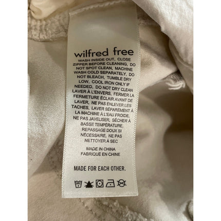 Aritzia Wilfred Free Women's Beige High Rise Wide Leg Baggy Trousers Pants Sz 6