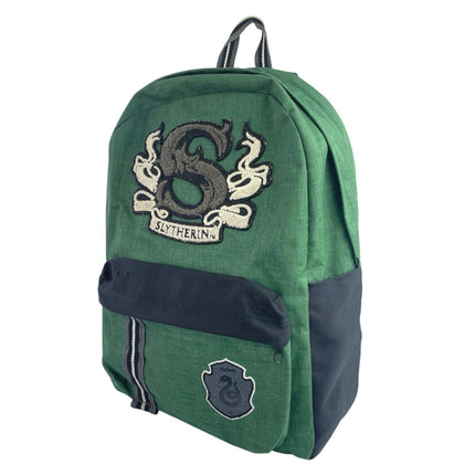 Harry Potter Slytherin House Green Black Hogwarts Patch Logo Backpack One Size