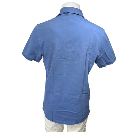 J.Crew Mens Blue Collared Button Golf Short Sleeve Polo Shirt T Shirt Top Size M