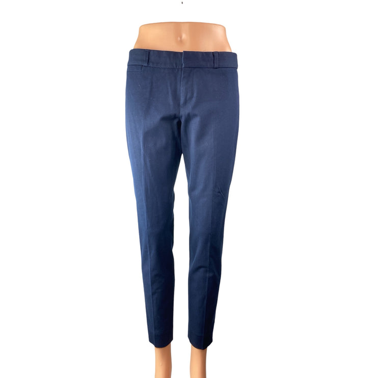 Banana Republic Sloan Women's Blue Mid Rise Skinny Chino Trousers Dress Pants 2