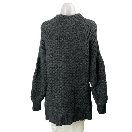 Anthropologie Women's Black Mock Neck Long Sleeve Knit Relaxed Sweater Top M