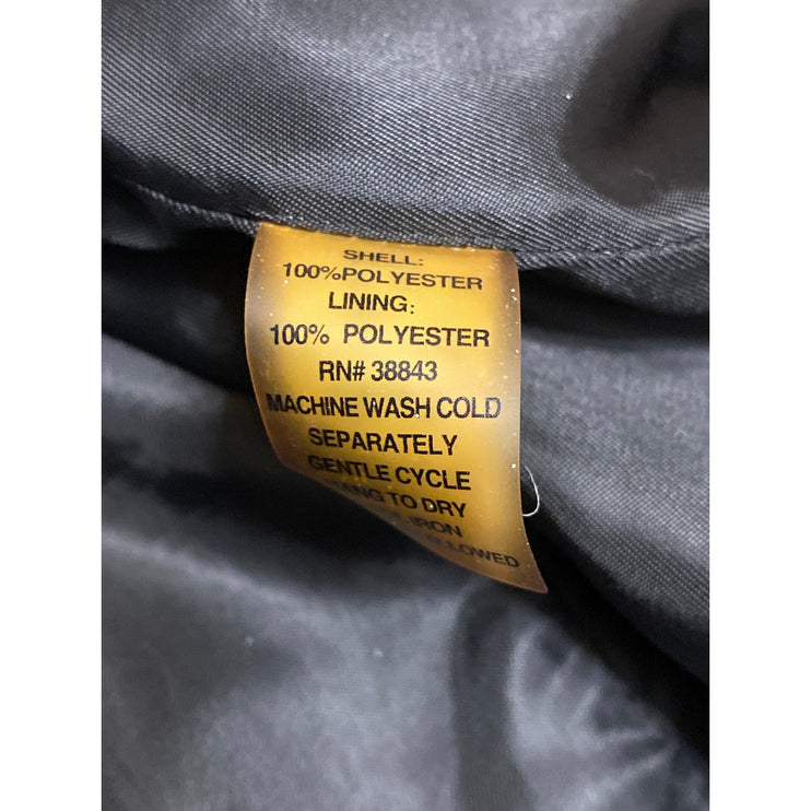 TAHARI Anya Blue Black Colorblock Satin Double Breasted Trench Coat Jacket Sz S