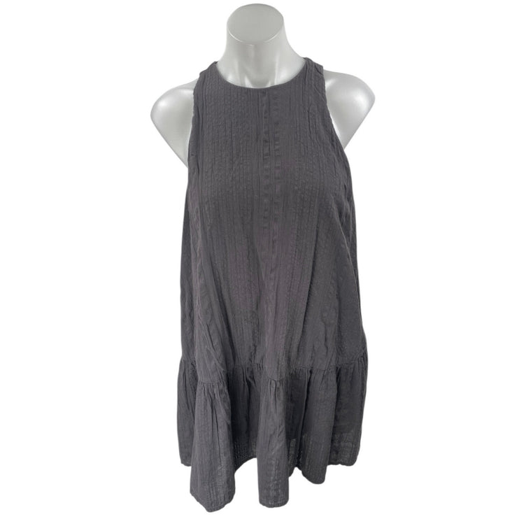 Urban Outfitters Maisy Black Sleeveless Ruffle Racerback Mini Tank Shift Dress M