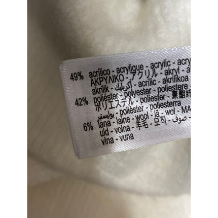 Zara Women's Cream White Studded Beaded Cutout Long Sleeve Crop Sweater Top Sz S