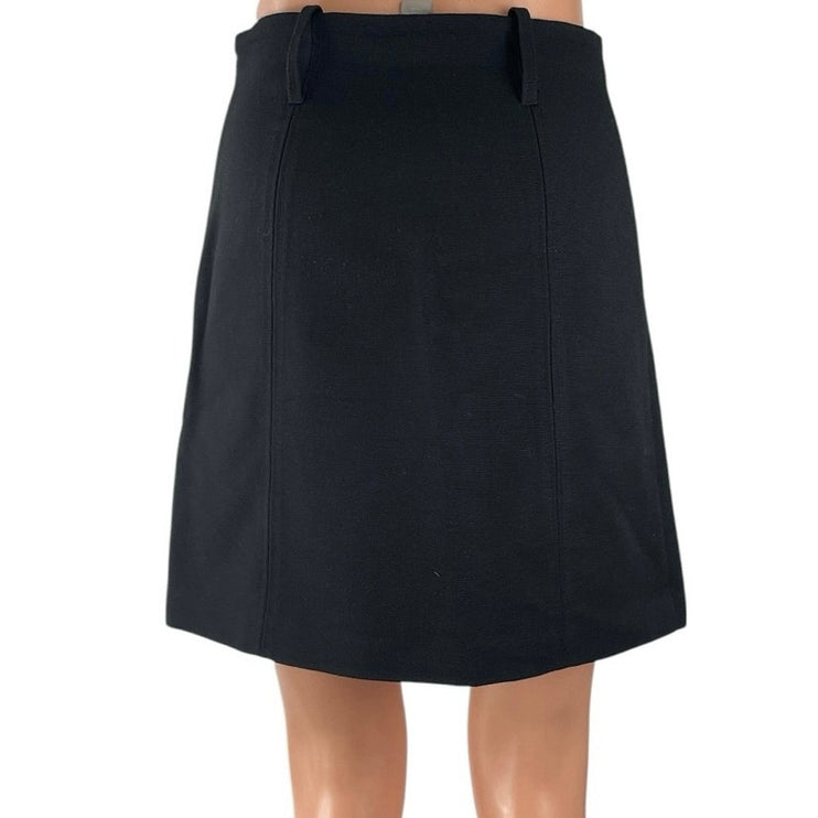 H&M Women's Black High Waisted Zip Versatile Casual A Line Mini Skirt Size 4