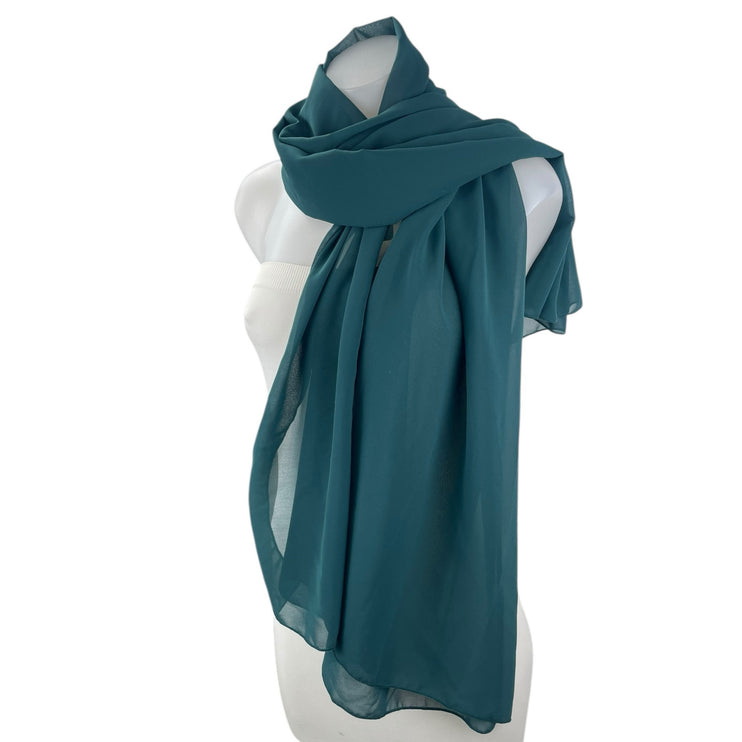 NEW Jaer Women's Teal Blue Winter Snow Shawl Mesh Wrap Scarf OS
