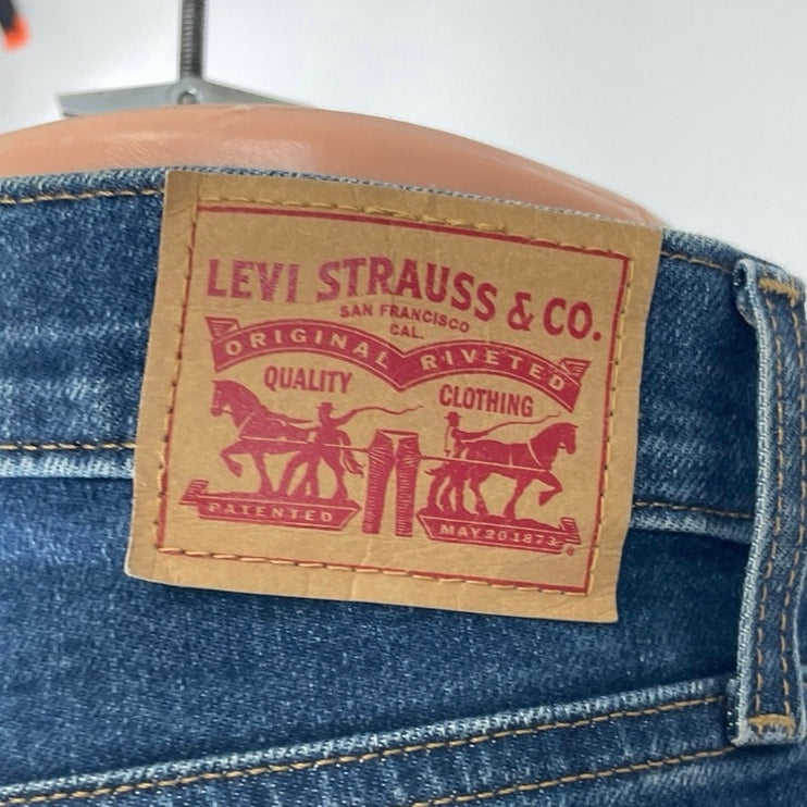 Levi's High Waisted Crop Flare Women's Blue Bootcut Y2k Denim Jeans Size 27