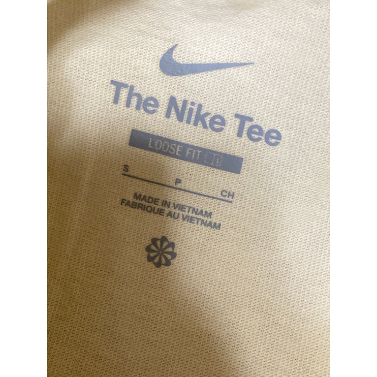 The Nike Tee Women's Yellow Short Sleeve Crew Neck Basic Loose T Shirt Top Sz S
