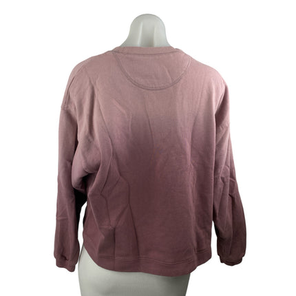 Madewell Women's Pink Crew Neck Long Sleeve Basic Sweater Sweatshirt Top Size M