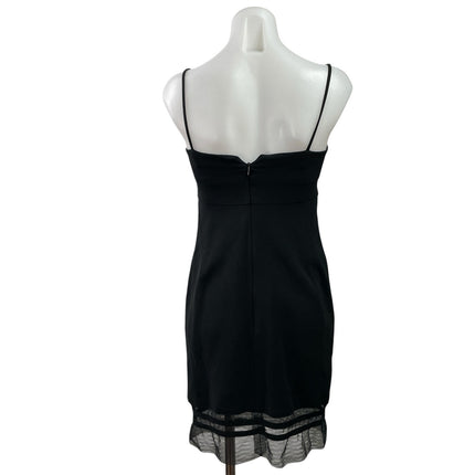 BCBGMaxazria Black Sleeveless Cami Camisole Mini Bodycon Slip Tank Dress Size 0