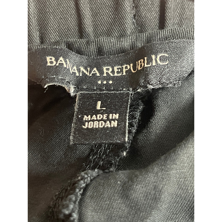 Banana Republic Blue High Waisted Drawstring Tapered Leg Cargo Jogger Pants Sz L