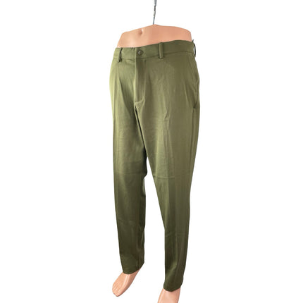 Quince Men's Green High Rise Tapered Boyfriend Chino Trousers Dress Pants 32x32