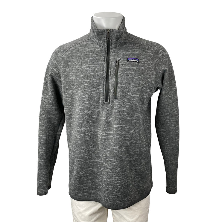 Patagonia Better Sweater Men's Gray 1/4 Zip Outdoor Fleece Sweater Top Size L