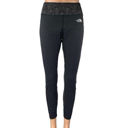 The North Face Flash Dry Women's Black Printed Athletic Leggings Pants Size L