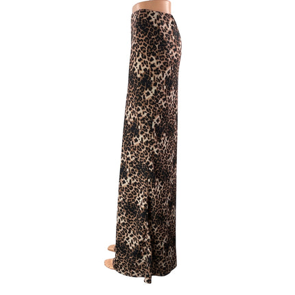 Princess Polly Leopard Animal Print High Waisted Pencil Maxi Skirt Size 10