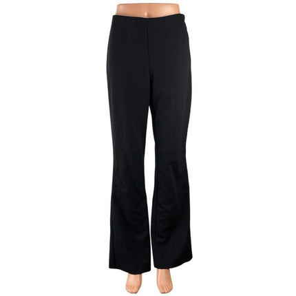 H&M Women's Black High Waisted Palazzo Wide Leg Flare Trousers Dress Pants Sz 6