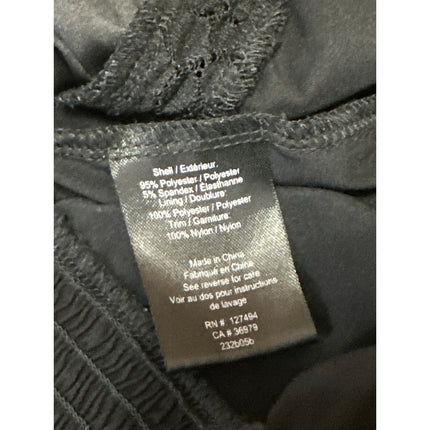Heartloom Women's Black Satin Lace Sleeveless Cami Camisole Slip Tank Top Size M