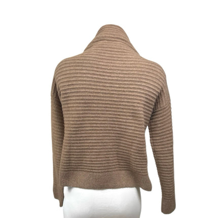 Madewell Brown Wool Ribbed Knit Turtleneck Long Sleeve Sweater Top Size XXS