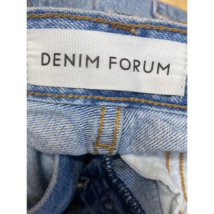 Denim Forum The Joni Women's Light Blue High Rise Loose Straight Jeans Pants 25