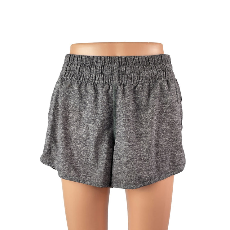 Lululemon Women's Heather Gray Elastic Waist Activewear Running Sweat Shorts 12