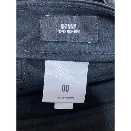 Express Women's Black Faux Vegan Leather High Rise Skinny Trousers Pants Size 0