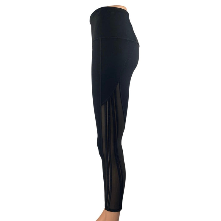 Athleta Womens Black High Waist Skinny Athletic Yoga Activewear Leggings Pants S