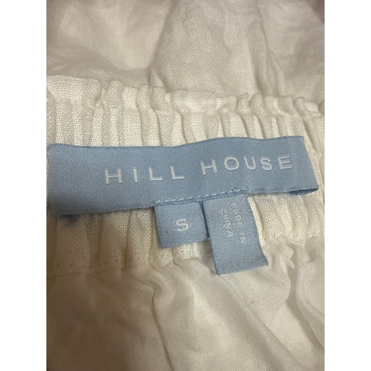 Hill House Home Paz Womens White Ruffle Tiered Mini Flounce Flare A-Line Skirt S