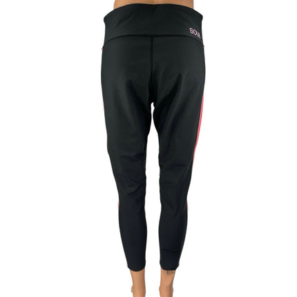 Soul Women's Black High Waisted Skinny Leg Activewear Workout Leggings Pants L