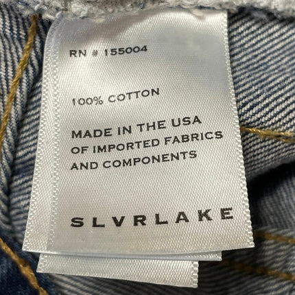 SLVRLAKE Women's Blue High Rise Straight Wide Leg Baggy Denim Jeans Size 30