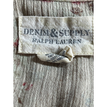 Ralph Lauren Denim & Supply Floral Pleated Long Sleeve Mini A-Line Dress Size XS