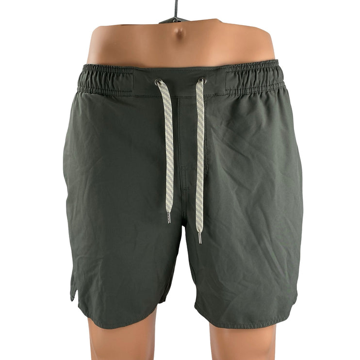 Vuori Men's Green Drawstring Workout Running Athletic Mini Shorts Size 30