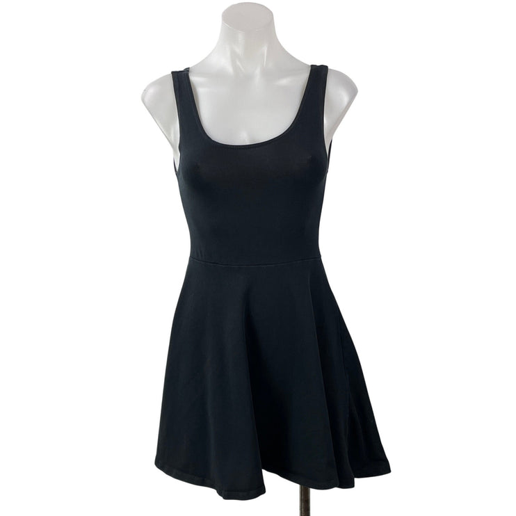 Topshop Women's Black Sleeveless Flowy A-line Skater Fit & Flare Dress Size 4