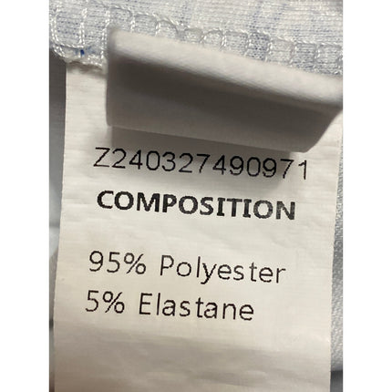 Yozy Blue White Scenic Print Pleated High Rise Mini Wide Leg Casual Shorts Sz L