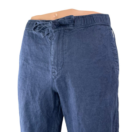 Orlebar Brown Men Blue High Rise Straight Leg Chino Khaki Trouser Pants Size 30