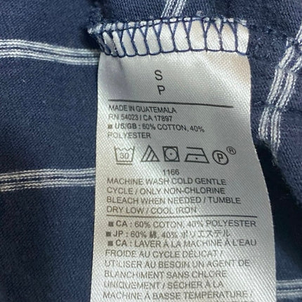 Banana Republic Women's Blue Striped Cap Sleeve Crew Neck Tee T-shirt Top Size S