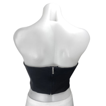 Aritzia Babaton Black Strapless Sleeveless Sweetheart Tube Bandeau Crop Top 4
