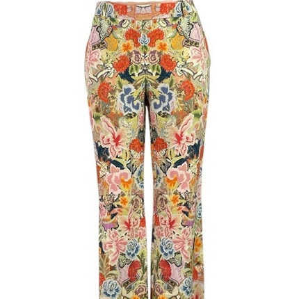 NEW Alexander McQueen Floral Tapestry Bootcut Flared Trousers Pants Size 44