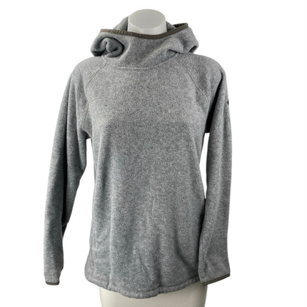 Burton Women's Gray Fleece Teddy Long Sleeve Hoodie Hooded Sweatshirt Top Size S
