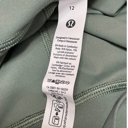 Lululemon Align Olive Green High Waisted Athletic Tennis Skort Shorts Skirt 12