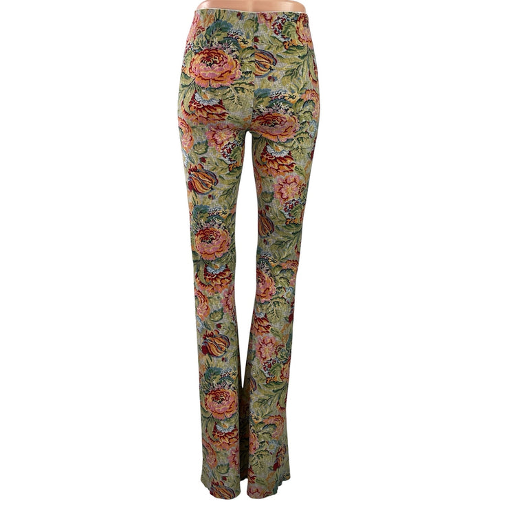 Show Me Your Mumu Multicolor Floral Paisley Hight Waist Flared Trouser Pants S