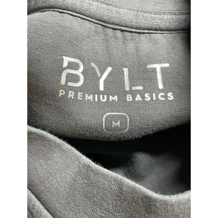 BYLT Gray Crew Neck Long Sleeve Sweater Activewear Athletic Sweatshirt Top Sz M