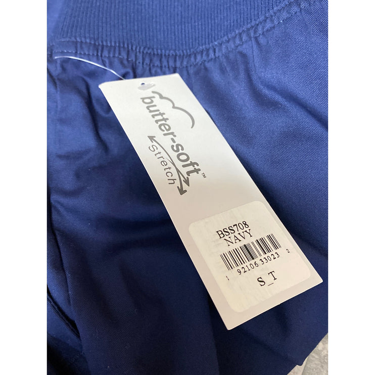 NEW Butter-soft Women's Navy Blue Tapered Leg Cargo Jogger Scrub Pants Size S