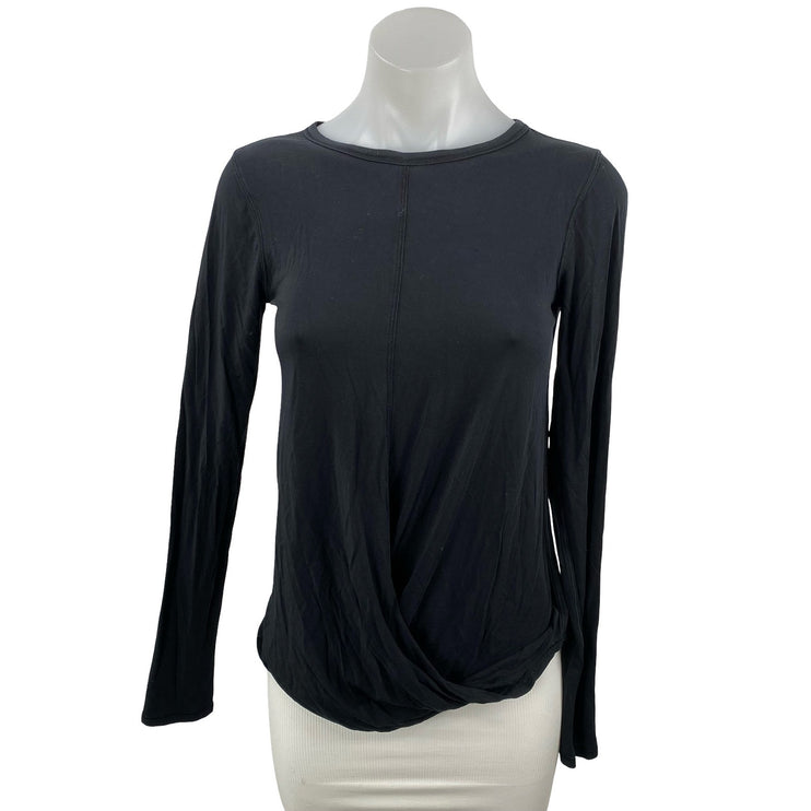 Lululemon Serene Saturday Women's Black Crew Neck Long Sleeve Tee T-Shirt Top 4