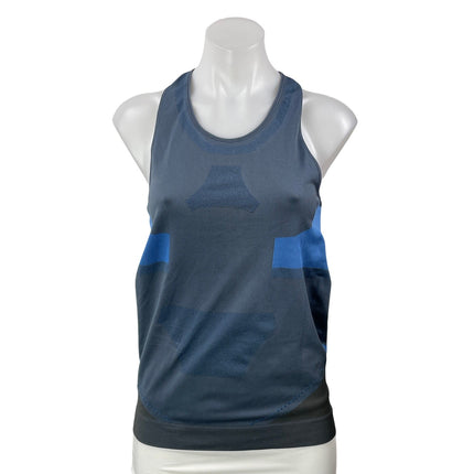 Adidas x Stella McCartney Blue Colorblock Racerback Athletic Workout Tank Top M